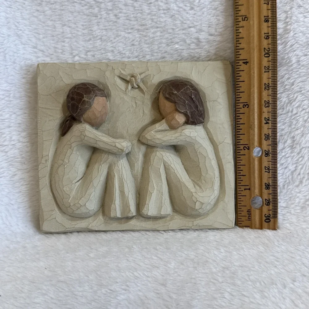 Willow Tree Friendship Plaque Susan Lordi DEMDACO 2001 Forever True Friends‎ 4x4